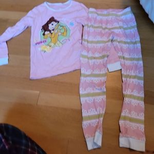 Disney girls Belle pajamas sz 10